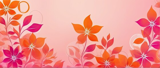 Floral Design with Orange and Pink Hues