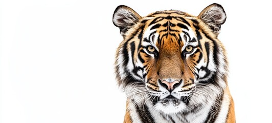 Obraz premium A fierce tiger with bold stripes and an intense gaze