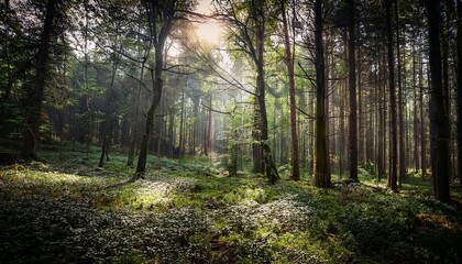 Obraz premium morning in the forest