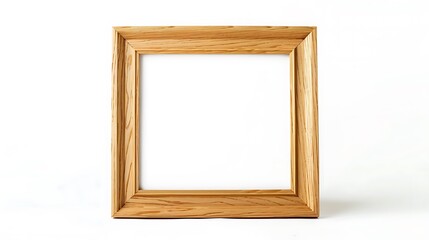 wooden frame isolated on white background