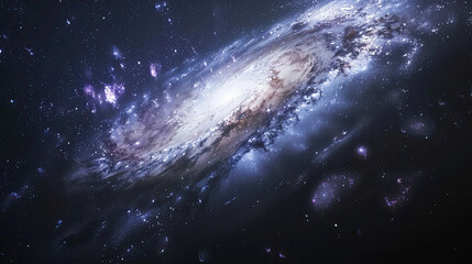 Fototapeta premium A galaxy in the immensity of space.