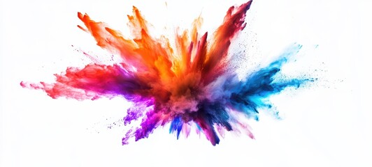 A vivid explosion of bright, swirling colors erupting from the center