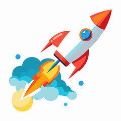 rocket in the sky