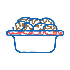 kalamata olives doodle icon sketch vector. kalamata olives sign. isolated symbol illustration