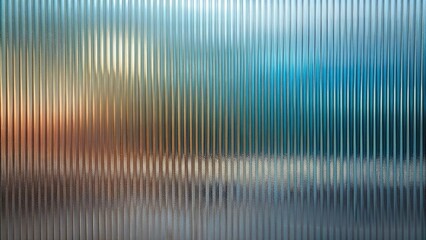Reeded Glass. Silver, Chrome Colors. Vertical stripes on glossy background for cafe billboard. Art deco window with subtle reflection effect. Gray Ribbed Background.