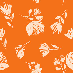 Flower pattern vintage illustration.