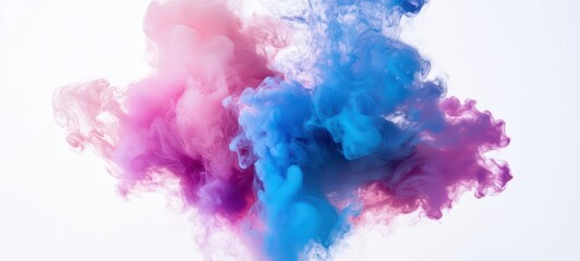 An artistic representation of colorful smoke--vivid blues, pinks, and purples