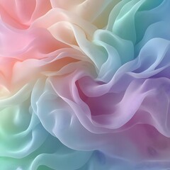 Obraz premium Soft, pastel-colored fabric draped in delicate folds, creating a dreamy and abstract background.