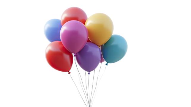 balloons on a transparent background