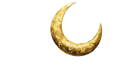 crescent moon on transparent background