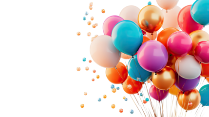 balloons on a transparent background