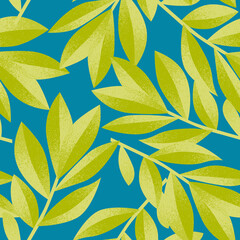 Leaf tropical green pattern seamless illustration