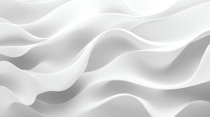 Obraz premium Abstract white wavy fabric texture on a smooth surface, elegant and minimalist design.