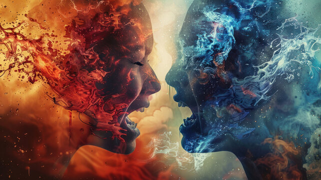 A comparison of fear versus other emotions, like anxiety and anger, showcasing how they are linked but distinct.