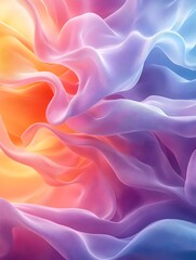 Fototapeta premium Abstract background with colorful flowing fabric, creating a vibrant and dynamic visual.