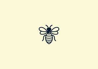 Vector illustration of Bee Modern Logo Design