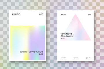 Fototapeta premium Geometric Background. Pastel Effect. Blue Holograph Cover. Holographic Pattern. Colorful Prism Template. Chrome Vector. Minimal Texture. Purple Geometric Background