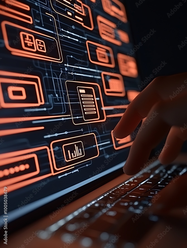 Poster data management technology system and IA generative. : Generative AI