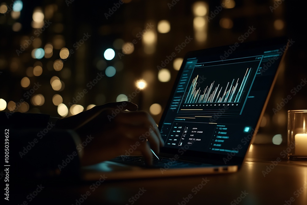 Aufkleber businessman analyzing company's business financial balance sheet working with digital augmented : ge