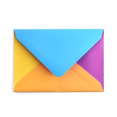 Colorful envelope isolated on white background