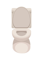 Sitting toilet. Simple flat illustration.