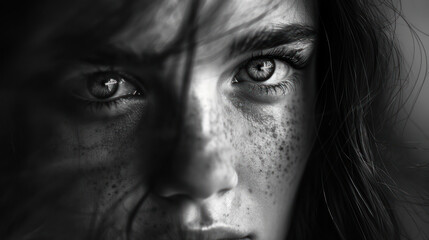 Fototapeta premium A guide to recognizing thoughtful expressions, focusing on the subtle signs of concentration and reflection.