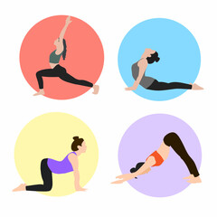 yoga pose vector