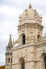 Fototapeta premium View of Jeronimos Monastery near the Tagus river in Belém district of Lisbon, Portugal