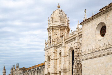 View of Jeronimos Monastery near the Tagus river in Bel&eacute;m district of Lisbon, Portugal