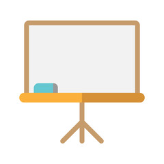 Whiteboard or learning board icons. with flat style, suitable for education and business symbol logo illustration.