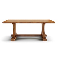 Dining table on white background