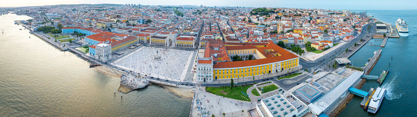 Praca do Comercio, a large, harbour-facing plaza in Portugal's capital, Lisbon