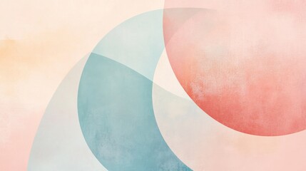 Abstract pastel geometric shapes with textured