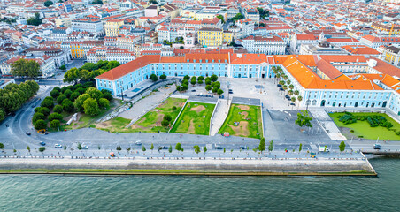 Praca do Comercio, a large, harbour-facing plaza in Portugal's capital, Lisbon