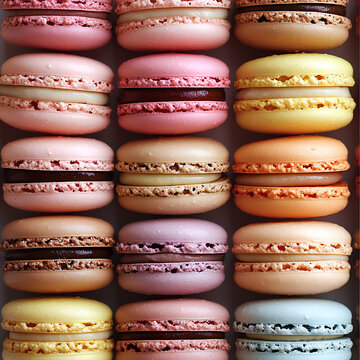 Colorful Macarons   French Pastry  Sweet Treats  Bakery Delights