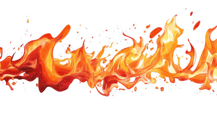 flames on a transparent background