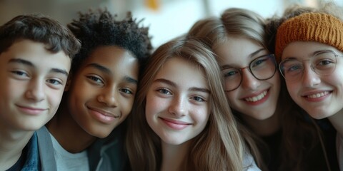 Obraz premium Friendly Family Posing for the Camera