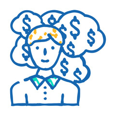 personal business ethics doodle icon sketch vector. personal business ethics sign. isolated symbol illustration