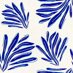 Leaf tropical pattern seamless illustration.