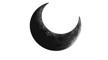 crescent moon on transparent background