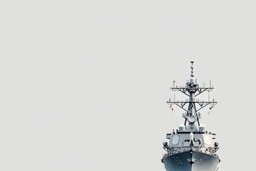 The Bow of a Grey Battleship