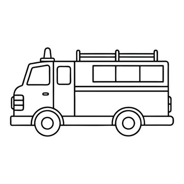 recommend clip art: Heroic Firefighter Truck Line Art
                    