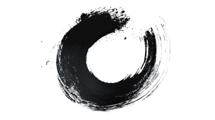 circle brush stroke on transparent background