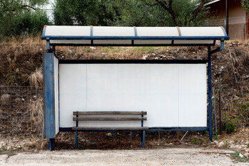 Bus stop in Gliki, Greece