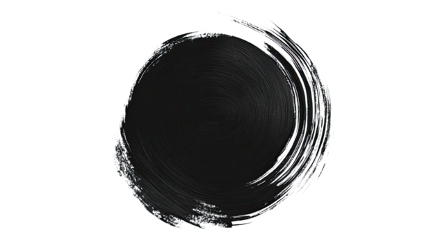 circle brush stroke on transparent background