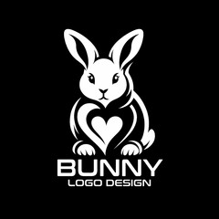 Fototapeta premium Bunny Vector Logo Design 