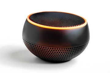 Metall wireless speaker in white background
