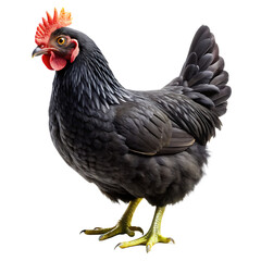 Fototapeta premium black chicken isolated on white background