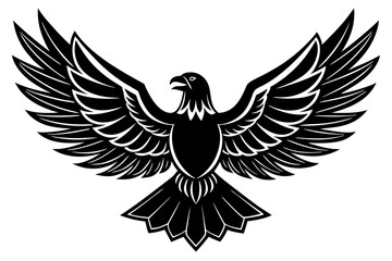 Eagle silhouette, American eagle icon vector
