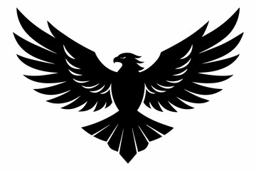 Eagle silhouette, American eagle icon vector
